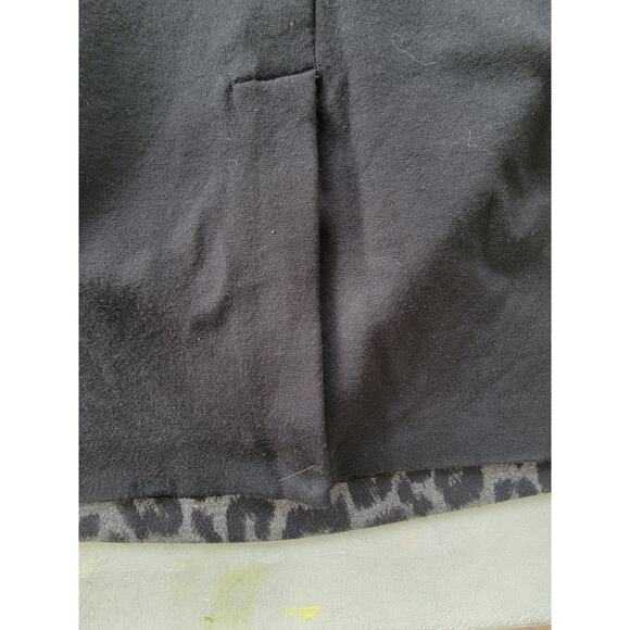 Chico's Stretchy Knit Leopard Print Color Block Pencil Skirt Career Wear Size 10 - Picture 4 of 5